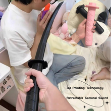 Cargar imagen en el visor de la galería, 3D Printed Retractable Katana Retractable Katana Role Play Weapon Model Stress Relief Toy
