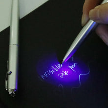 Laden Sie das Bild in den Galerie-Viewer, Creative Magic LED UV Light Ballpoint Pen with Invisible Ink Secret Spy Pen
