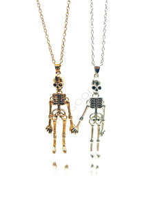 Hold Hands Till Dead Halloween-Skelett-Geist-Schädel-Magnet-Halskette