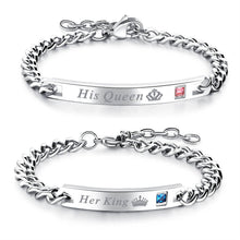 Load image into Gallery viewer, Beauty&amp;Beast King&amp;Queen Couples Matching Bracelet
