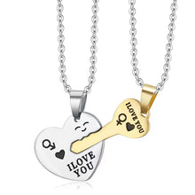 Load image into Gallery viewer, I Love You Heart Shaped Mactching Key Chains Necklaces
