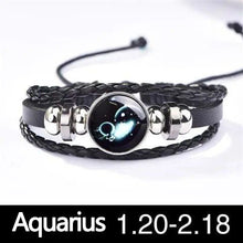 Load image into Gallery viewer, 12 Constellation Luminous couple bracelet

