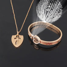 Load image into Gallery viewer, Lock Bracelet Key Necklace Couples BFFs Set
