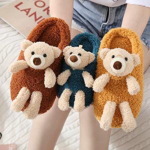 Pantuflas de oso de muñeca de invierno para la familia para BFF