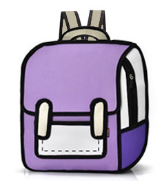 2D-Zeichnungs-Rucksack, süße Schüler-Schultasche