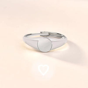 New Techonolog “Heart” Shaped Light Projection Sterling Silver Ring