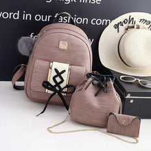Load image into Gallery viewer, Women Backpack Girls Solid PU Leather Shoulder Mini Backpack Shoulder Bag
