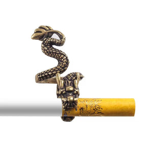 Schlangen-Drachen-Zigarettenhalterringe für Raucher