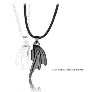 Colorful Devil And Angel Wings Pendant Magnetic Necklaces