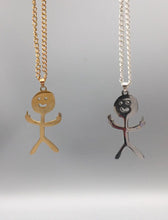 Load image into Gallery viewer, Smile Middle Finger Necklace Stickman Pendant Necklace
