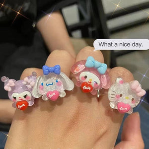 Sanrio Jelly Ringe für die beste Freundin, Hello Kitty Ringe
