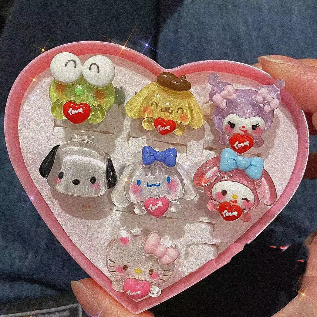 Anillos de gelatina de Sanrio para el mejor amigo Anillos de Hello Kitty