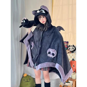 Cute Bat Shawl Cloak Homedress para Halloween