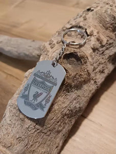 Personalised Keyring Double-Side Engraved (Any Team on the Front&Any name+Number or Any Words on the back)
