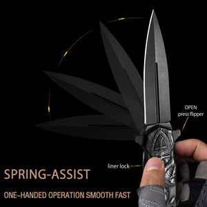 Crusader Knife Spring Assist Quick Open