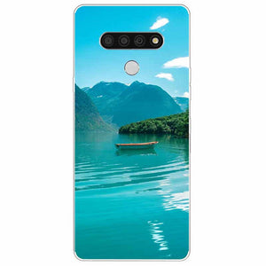 Para LG Stylo 6 Funda de silicona Soft Landscape TPU Phone Cover