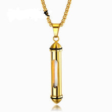 Load image into Gallery viewer, Glass Hourglass Cremation Jewelry Container Vial Pendant Urn Necklace
