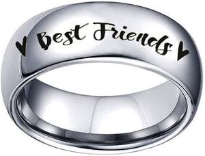 1pc Best Friends Ring Gravierter Name Datum BFF Freundschaftsring