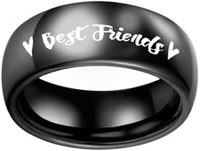 Laden Sie das Bild in den Galerie-Viewer, 1pc Best Friends Ring Gravierter Name Datum BFF Freundschaftsring
