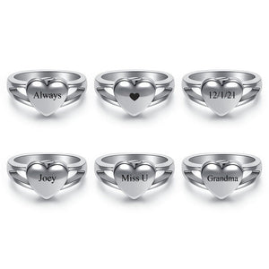 Blood Ring Heart Shaped Perfume Ashes keep Promise Ring