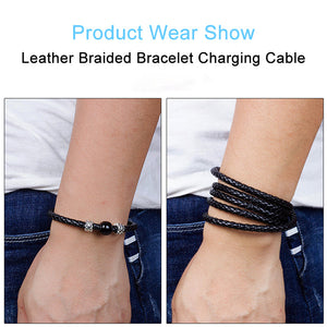 Charger Bracelet Portable Leather Beads Bracelet