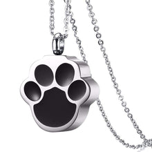 Load image into Gallery viewer, Pet Foot rint  Ash Urn Cremation Pendant Necklace
