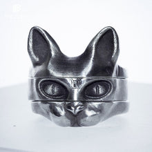 Laden Sie das Bild in den Galerie-Viewer, Süße Katzenringe Set Verlobung 3 in 1 Best Friend Ring
