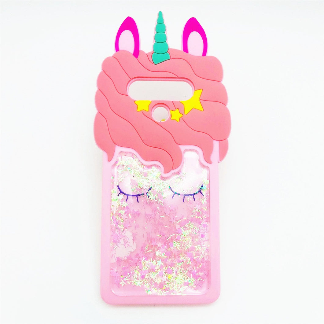 3D Unicorn Cute  Quicksand Flowing Case For LG Stylo 6