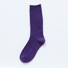 Load image into Gallery viewer, Loose Solid Colors Double Needles Knitting Cotton Long Socks
