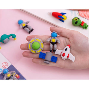 Creativo lindo espacio muñeca conejo avión Utensilios de cocina Artículos de tocador juguetes Borrador
