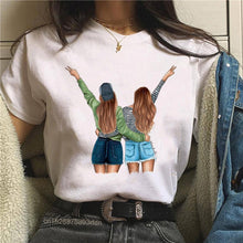 Cargar imagen en el visor de la galería, Mujeres mejores amigos chica camiseta chica verano Casual Tops
