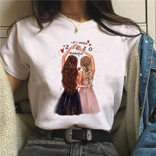 Laden Sie das Bild in den Galerie-Viewer, Frauen Best Friends Mädchen T-Shirt Mädchen Sommer Casual Tops
