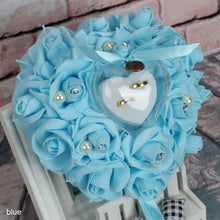 Cargar imagen en el visor de la galería, Caja de la joyería de las flores de Rose de la simulación de la forma del corazón de las decoraciones de DIY del partido
