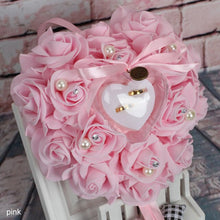 Cargar imagen en el visor de la galería, Caja de la joyería de las flores de Rose de la simulación de la forma del corazón de las decoraciones de DIY del partido
