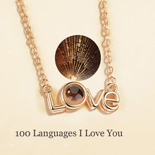 Laden Sie das Bild in den Galerie-Viewer, 100 Sprachen Ich liebe Dich Halskette
