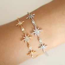 Load image into Gallery viewer, Cubic Zirconia Glitter Adjustable Bracelet Shape Anise Stars
