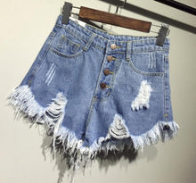 Laden Sie das Bild in den Galerie-Viewer, Summer Cool High Waists mit Pelz gefüttert Plus Size Sexy Short Jeans
