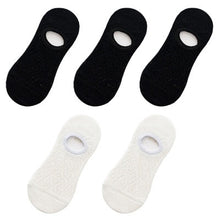 Cargar imagen en el visor de la galería, 5 pares/set de calcetines invisibles antideslizantes de silicona para mujer
