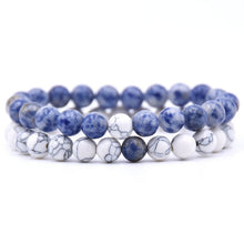 Load image into Gallery viewer, 2Pcs/Set Couples 6mm Bead Stone Distance Bracelet
