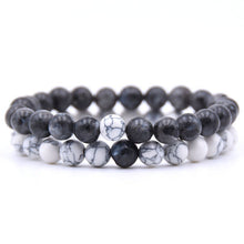 Load image into Gallery viewer, 2Pcs/Set Couples 6mm Bead Stone Distance Bracelet
