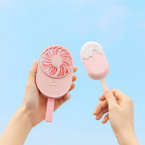 Mini ventilador de helado con carga USB de mano