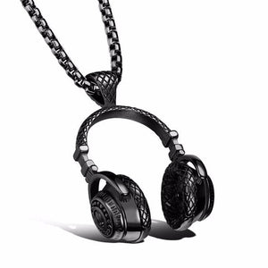 DJ-Musik-Kopfhörer-Anhänger-Halskette
