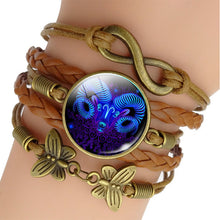 Load image into Gallery viewer, 12 Zodiac Sign Woven Leather Bracelet for Birthday Gift
