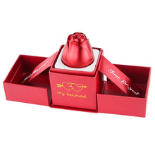 Load image into Gallery viewer, Metal Rose Velvet Open Lifting Jewelry Gift Box
