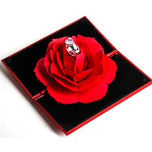 Laden Sie das Bild in den Galerie-Viewer, Elegante Ringe der Mode-3D fröhlicher roter Kasten
