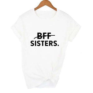 1 Uds. Camiseta a juego con estampado de letras BFF SISTERS