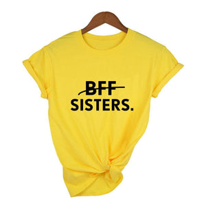 1 Uds. Camiseta a juego con estampado de letras BFF SISTERS