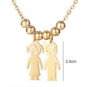Personalisierte Halsketten mit Anhänger für Jungen und Mädchen, Familie, Paare, BFFs