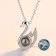 Load image into Gallery viewer, Swan Projection Pendant Necklace
