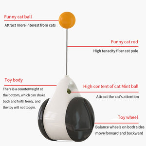 Automatische Räder, kein Aufladen erforderlich, 360 Grad selbstdrehender Ball, Spielzeug für Katzen